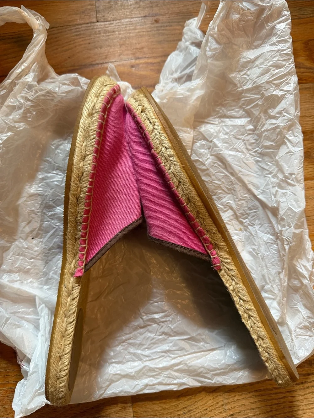 J. Crew Pink Embroidered Slip-On Espadrille Mules